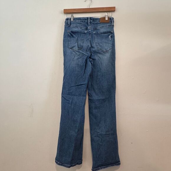 Judy Blue Tummy Control Distressed Straight Jean Size 7 - Picture 4 of 6